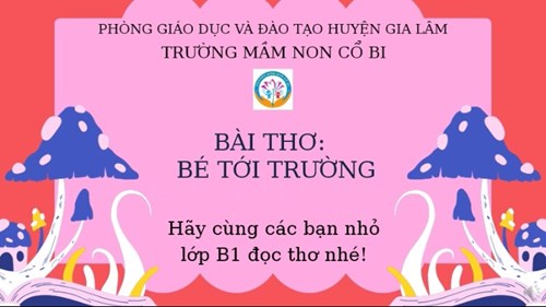 các bé lớp MGN b1 đọc thơ